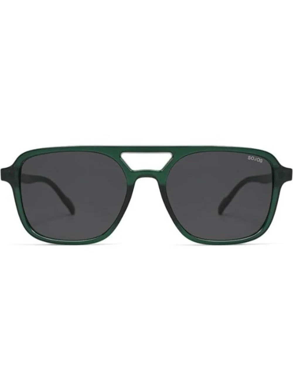 SOJOS Women Aviator Sunglasses Rectangle Sun Glasses Green Frame Grey Lens